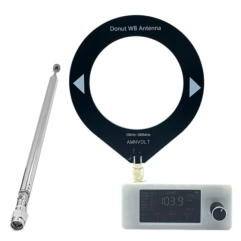 Mini receptor de rádio si4732, 9.9khz-181mhz + 2 antenas, receptor de rádio portátil de ondas curtas sw lw am fm ssb si4732 rádio a