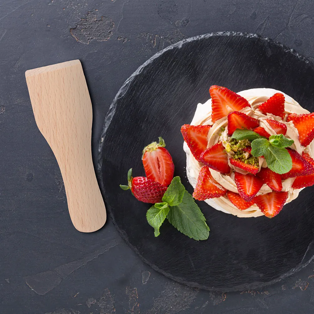 

4 Pcs Butter Spatula Cake Scraper Wooden Cooking Cream Small Scrapers Pizza Turner Baking Household Multi Purpose Kitchen Tool