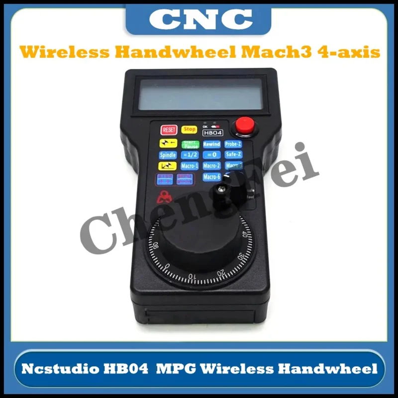 Ncstudio HB04 Mach3 4 ejes MPG volante inalámbrico péndulo pulso 50PPR codificador óptico generador para enrutador CNC