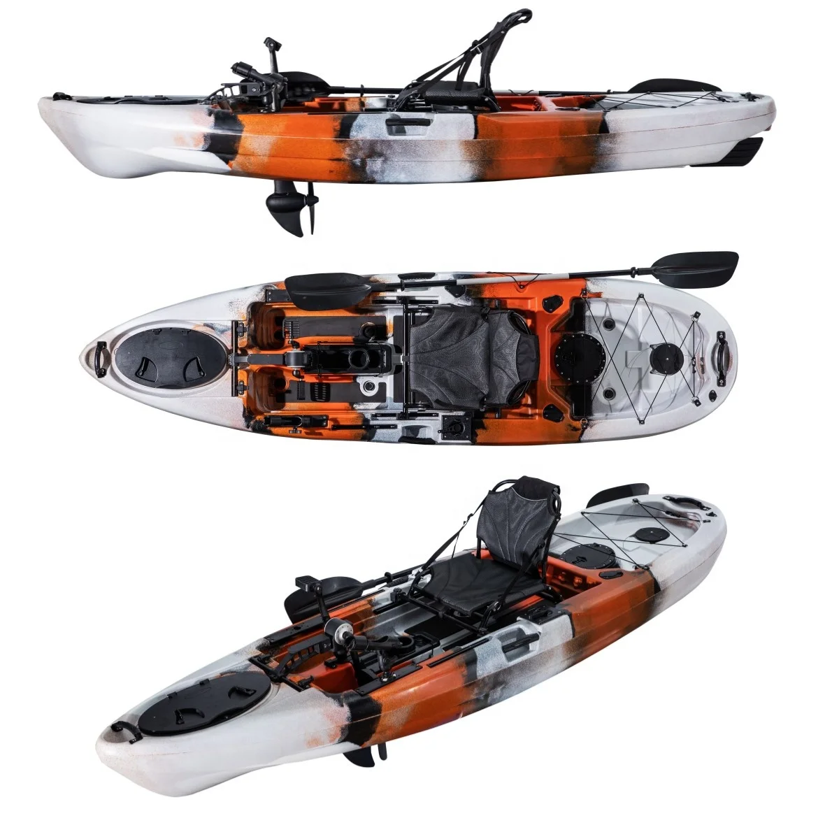 10FT Classic Pedal Fishing Kayak Plastic Canoe For Outdoor Play For Newcomers With Pedal Drive And HDPE Hull