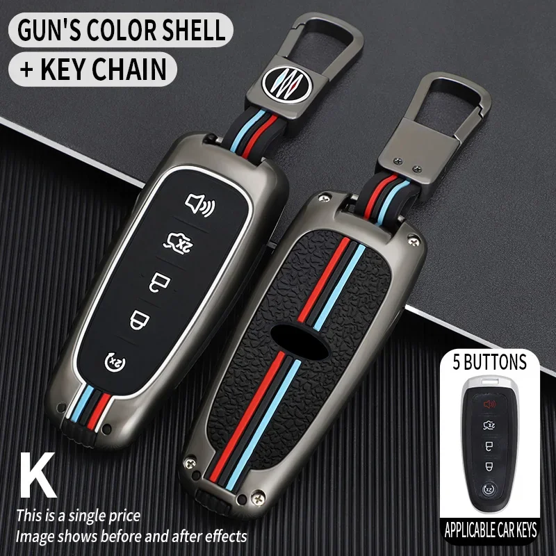 

Car Remote Control Key Case Cover Shell Fob Holder For Ford Focus Edge Explorer Expedition C-Max Escape Flex Keychain