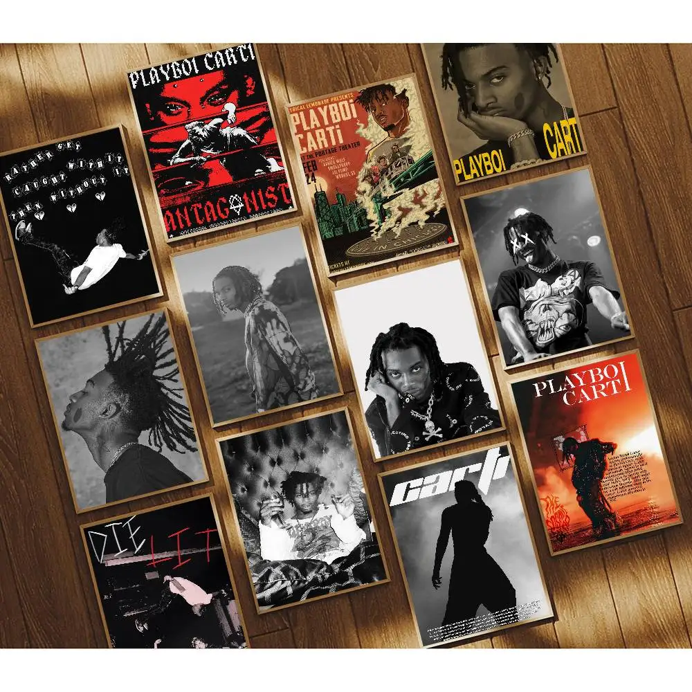 1 قطعة مغني الراب Playboi Carti المشارك طباعة لغرفة النوم غرفة المعيشة ديكور المنزل اللوحة جدار الفن HD صورة جدارية