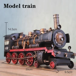 Modelo de locomotora de vapor de hierro Retro americano HC001, juguete de tren de regalo coleccionable