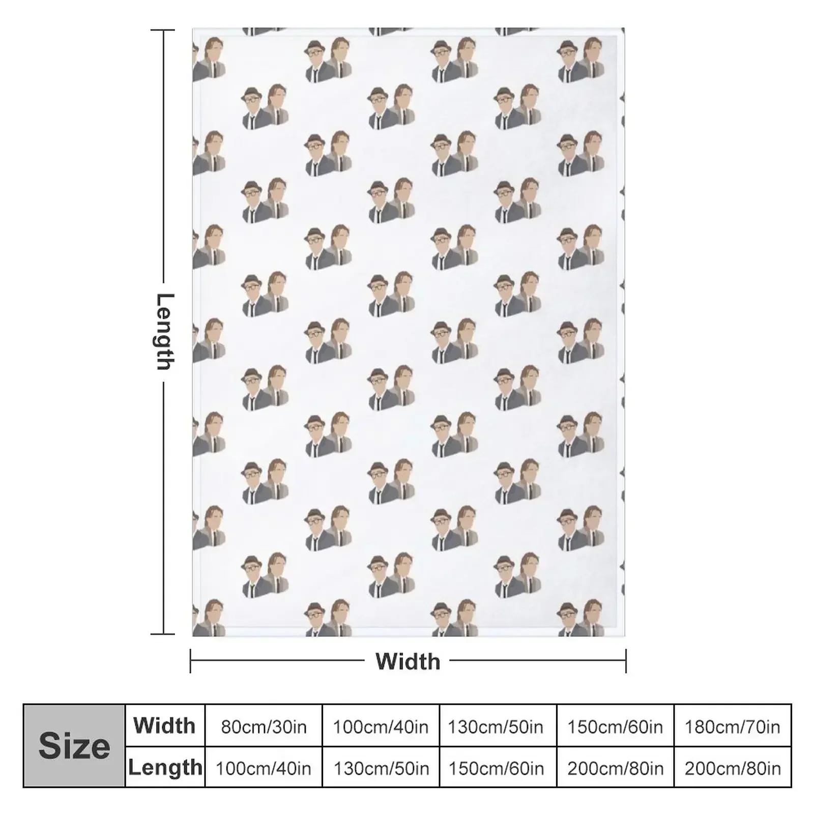 Bottom' / 'Rik Mayall' Vector Artwork Throw Blanket couch cozy soft plush fuzzy picnic outdoor blanket
