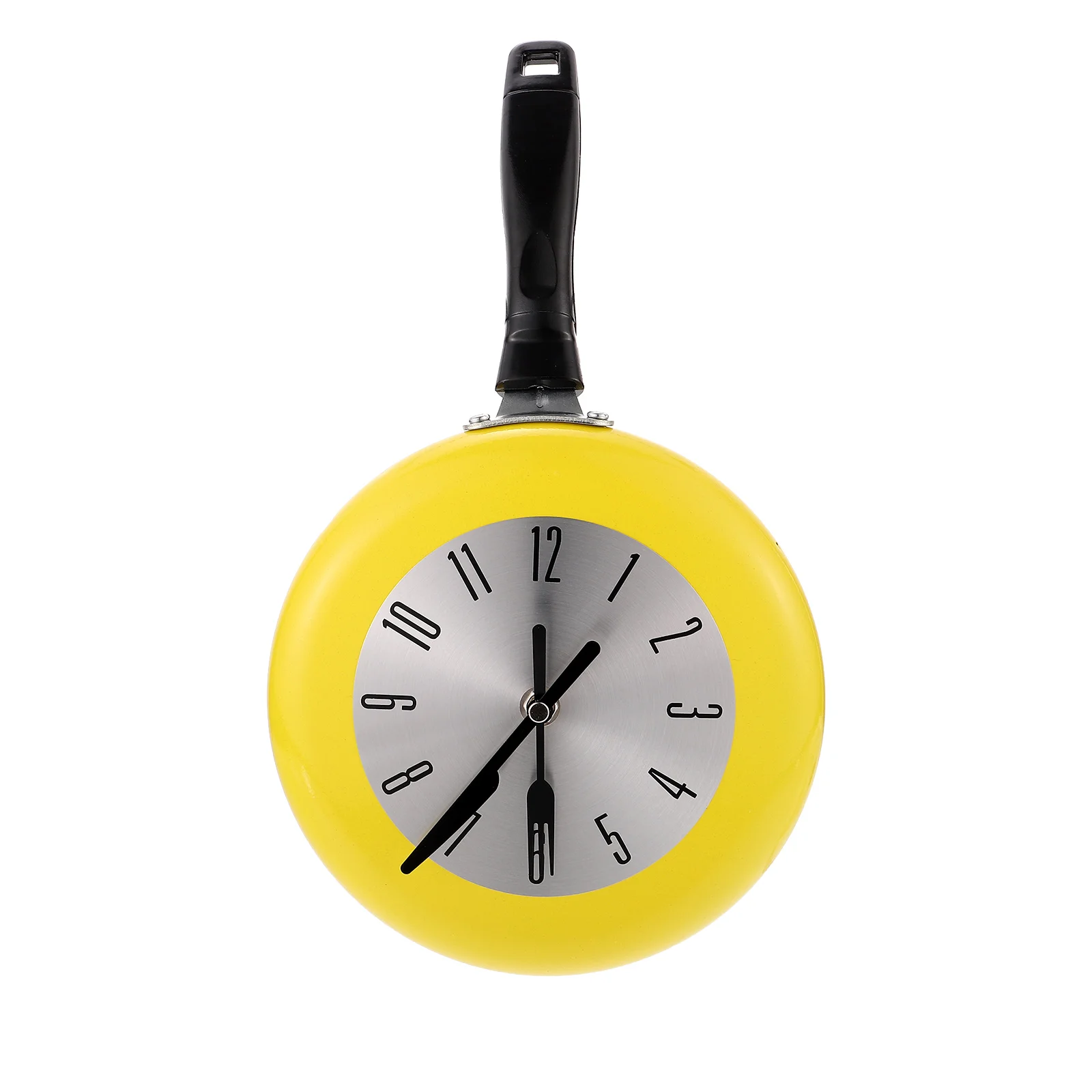 

Pan Wall Clock Reception Room Griddle Mute Hanging Adorn Frying Plastic Office Clocks