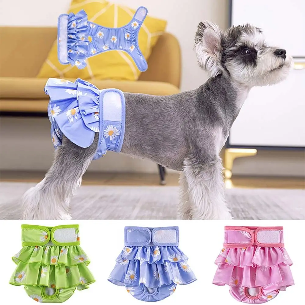 Dog Menstrual Pants Princess Pet Physiological Pants Female Dog Shorts Leakproof Washable Animal Supplies