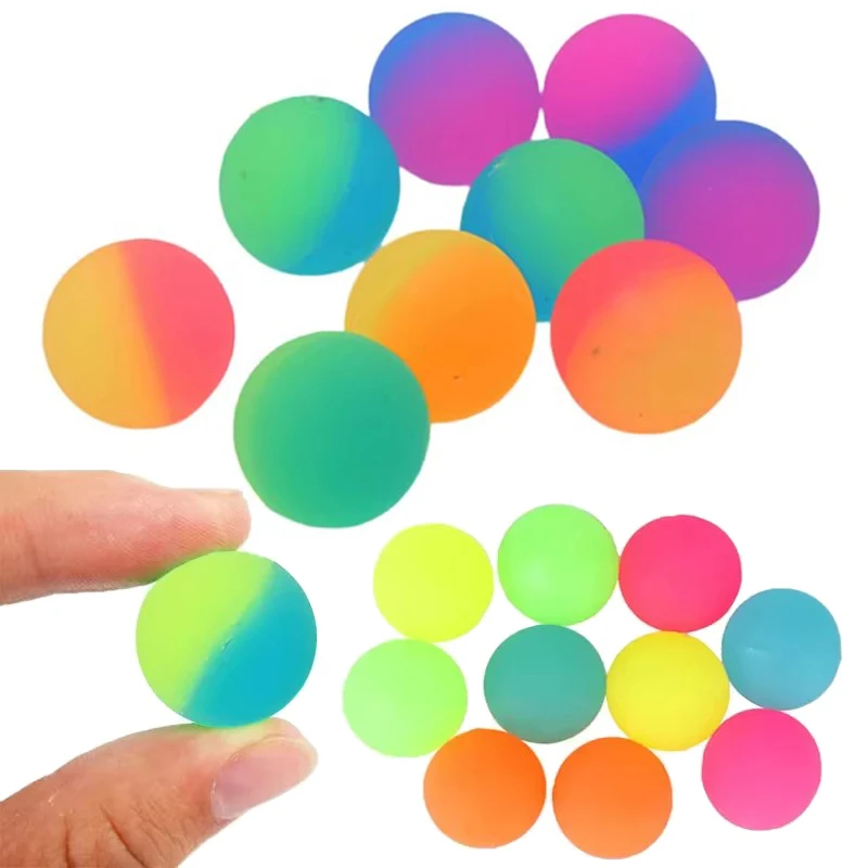 5/12 Uds. Bolas que rebotan de 25mm, Bola elástica de goma, estilo mixto, pelotas de juguete para interiores y exteriores para niños, pelota flotante, regalo de cumpleaños TMZ