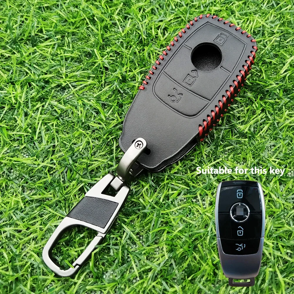 Hot Sale Leather Car Key Case Cover for Mercedes Benz E C S GLC Class E200 E400 E63 W213 S550 S560 C260 A200 Key Shell Protector