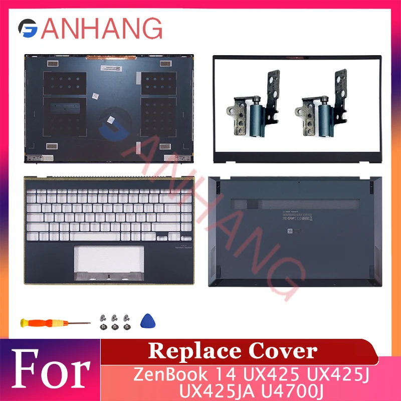 New Original For ZenBook 14 UX425 UX425J UX425JA U4700J Laptop LCD Back Cover Front Bezel Palmrest Hinges Bottom Case