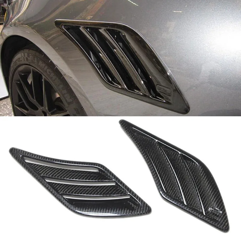 For AUDI A5 2008-2015 Carbon Fiber Side Fender Vent Trims Body Side Panels Fender Engine Panel Decoratio