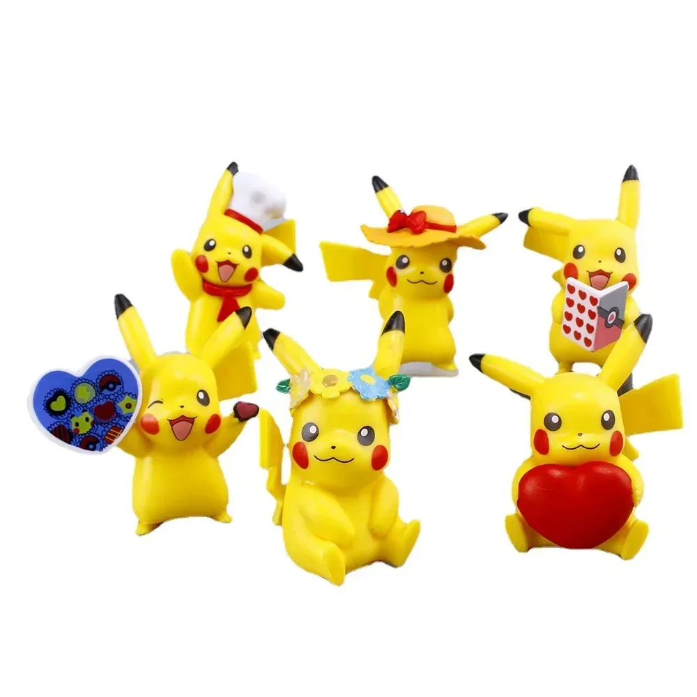 6Pcs/Sets Cartoon Movie Action Figure Mini Toys Dolls Pikachu Action Figure Model Children Gifts Birthday Gifts