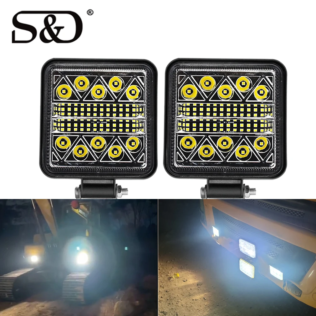 

Led Work light 12V 24V Bar Offroad Car Headlight For Jeep Lada Niva Truck Boat Tractor SUV Excavator Automotive Night Spotlight