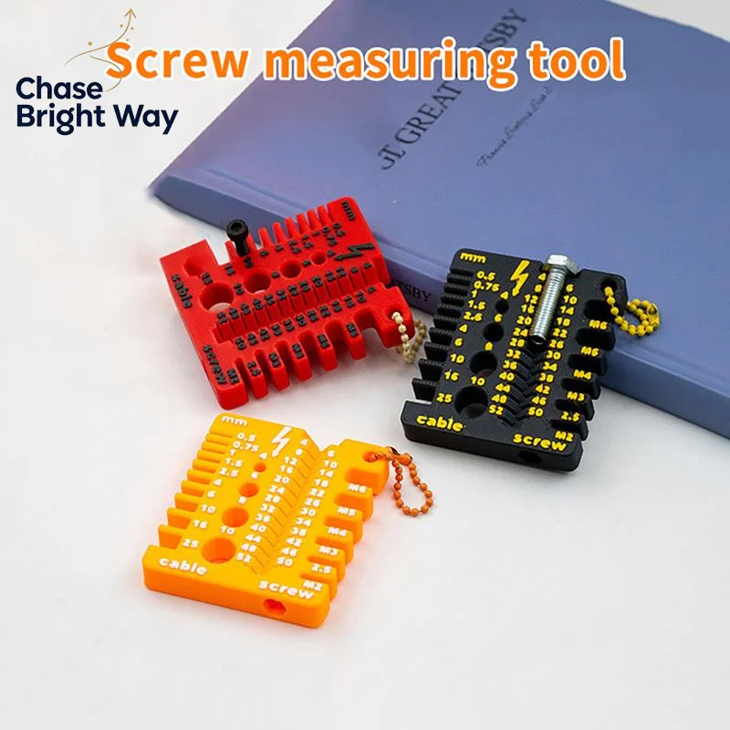 Portable Nut And Drill Bit Thread Checker 3D Printed Wire Screw Measuring Tool Screw Drill Bit Gauge For Nuts Bolts Threads