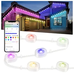 45M LED Eaves Light Bluetooth APP Control RGB IC Color Waterproof LED Light Strip DIY Shape Suitable For Home Holiday Decoration