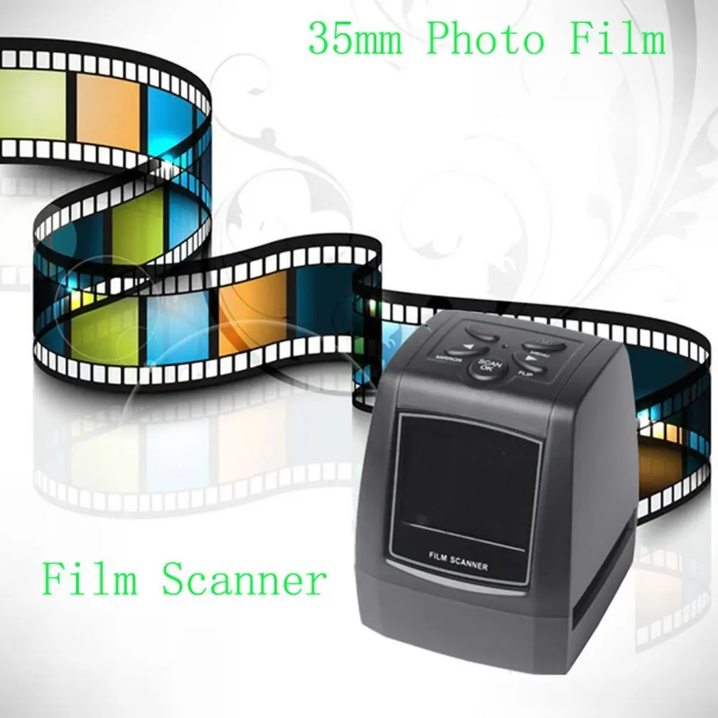 Film Slide Viewer Scanner 5MP 35mm Negative USB Professional Digital Photo Copier TFT 2.4-inch Color LCD Screen for Office Use
