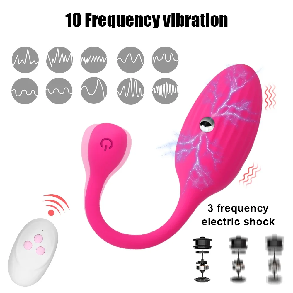 Electric Shock Wireless Vibrators For Women Nipple Clitoris Stimulator Vaginal Ball Anal Plug Erotic Sex Toys Female Masturbator