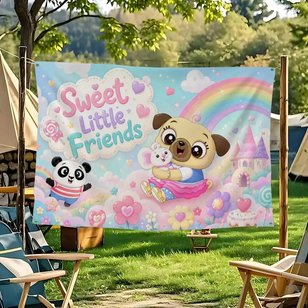 Anime Chip and Potato Flags flag For Decoration Outdoor Picnic Hanging Home Camping Party Banner