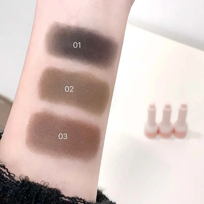 Cappuvini พีชสีชมพู Plush Press-on Water ดินสอเขียนคิ้วกันน้ําและรอยเปื้อนสร้าง Natural Soft Mist คิ้ว