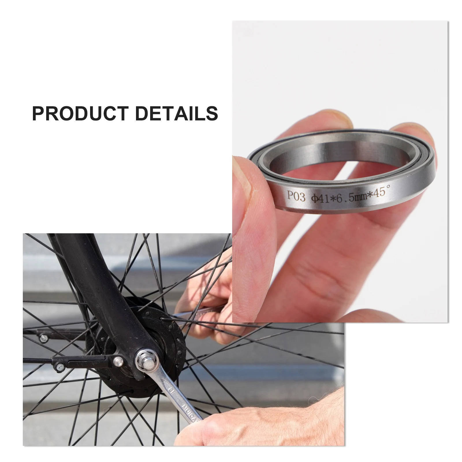 

2Pcs Bowset Bearings Sealed Ring Bike Steel Cycling Headset Replacement Durable Smooth Rotation Rustproof Bike Bearing