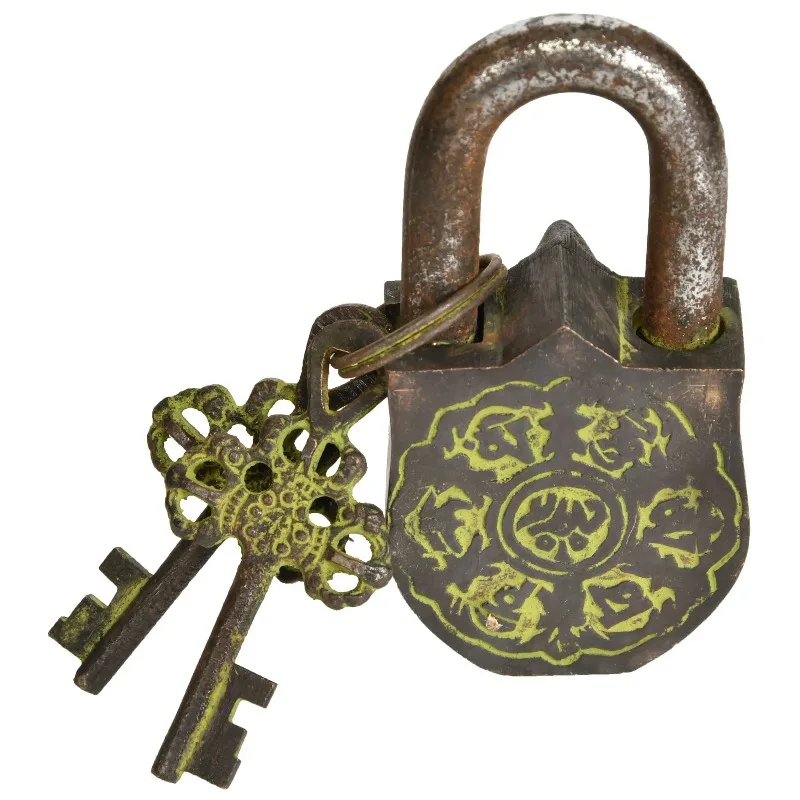 Indian handmade Guanyin temple lock home decoration