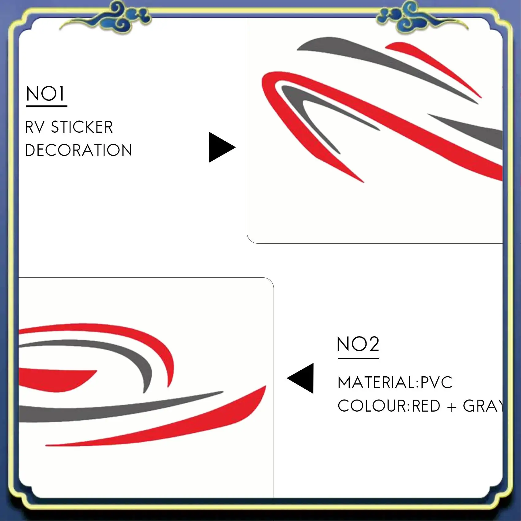 AU16-RV متنقل الجسم العالمي ملصق DIY المشارب صورة ملصق لاصق لامع ورائع الديكور لمقطورة القافلة