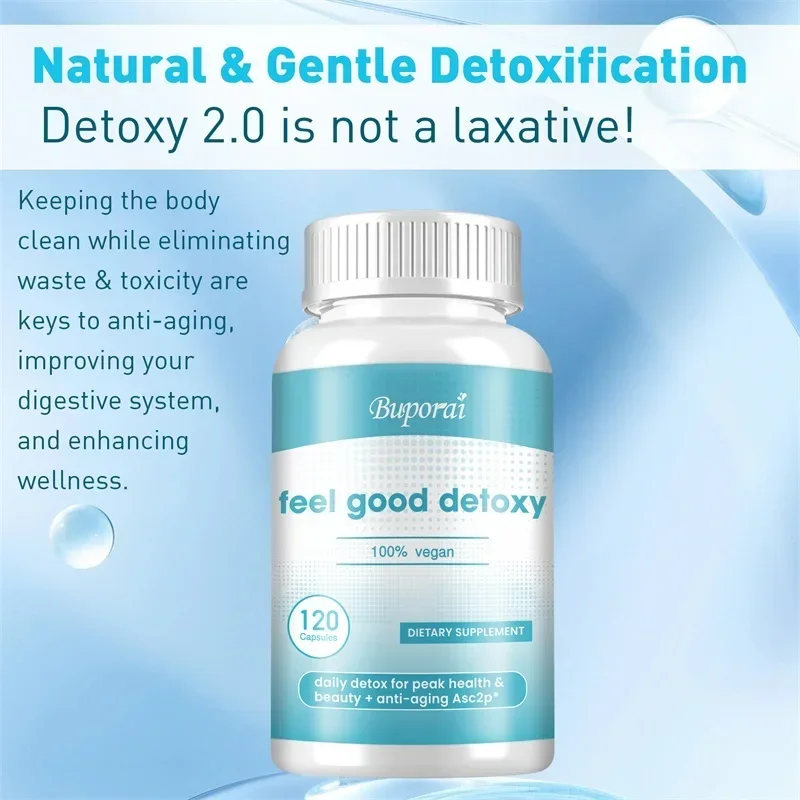 クレンズデトックスカプセル - 大腸の浄化と消化の解毒をサポートし、膨満感を軽減します