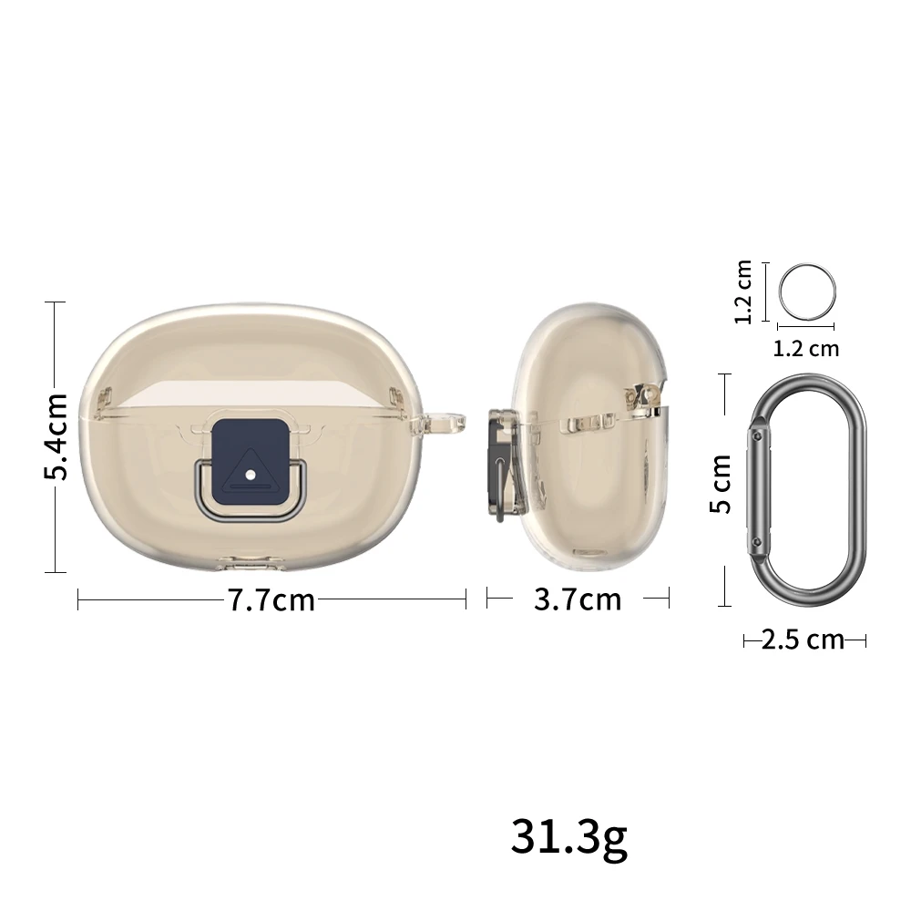 Protective Case for SHOKZ Open Dots ONE, Headphone Hard Shell Case, Shockproof & Dustproof TPU Protective Cover with Hook