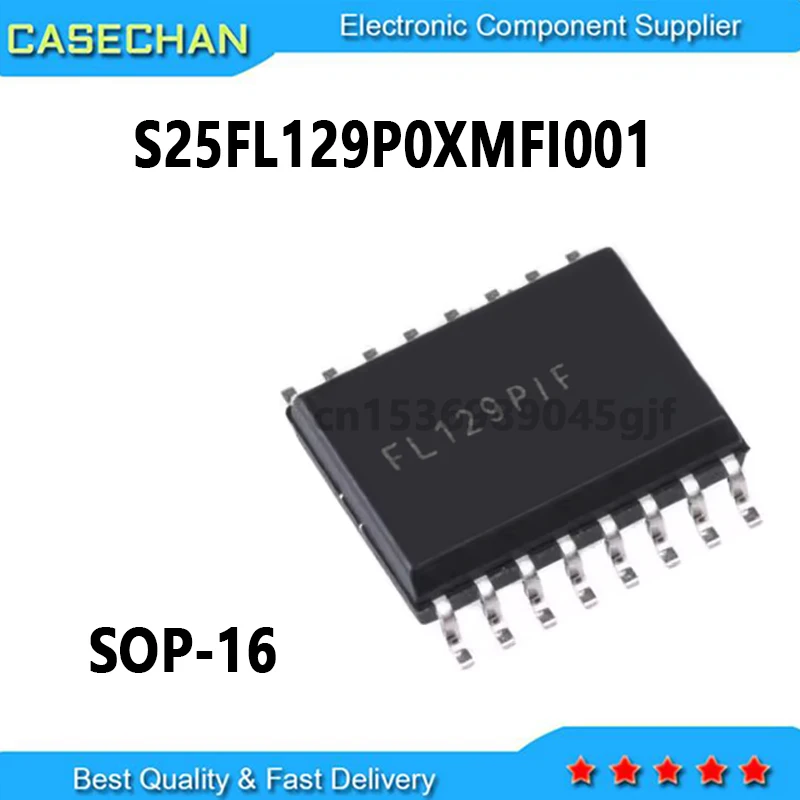 5PCS S25FL129P0XMFI001 FL129PIF  SOP-16 128Mbit 16M flash