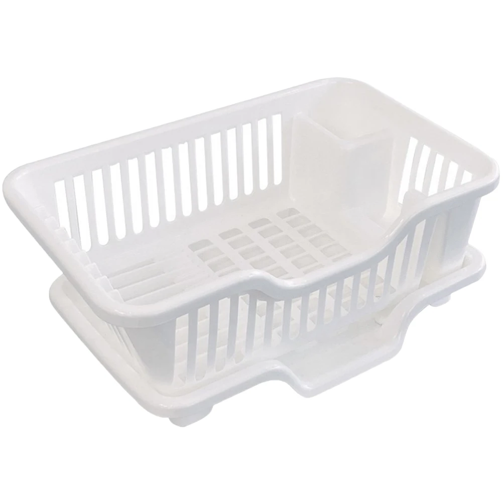 

Dish Dryer Rack Kitchen Shelf Multifunctional Storage Utensil Container Compact Drying Pp