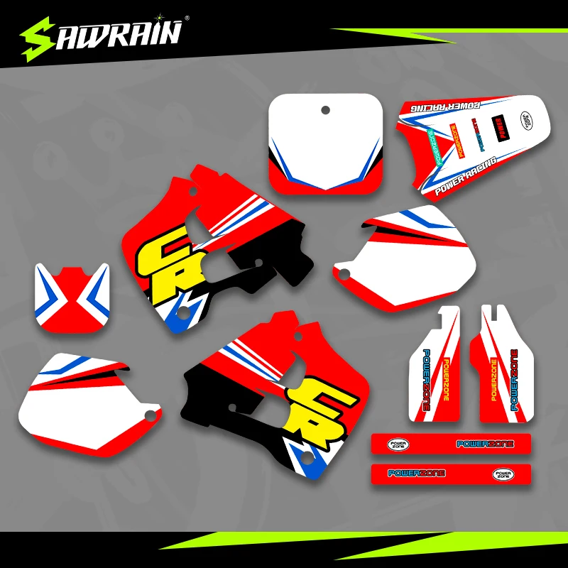 

Наборы наклеек с графикой мотоцикла Sawrain, наборы наклеек для HONDA 91-92 CR125 250 03