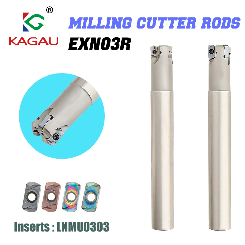 EXN03R CNC Milling Cutter Rod With Milling Cutter Insert LNMU0303 Large Cutting Depth Fast Feed And High Efficiency EXN03