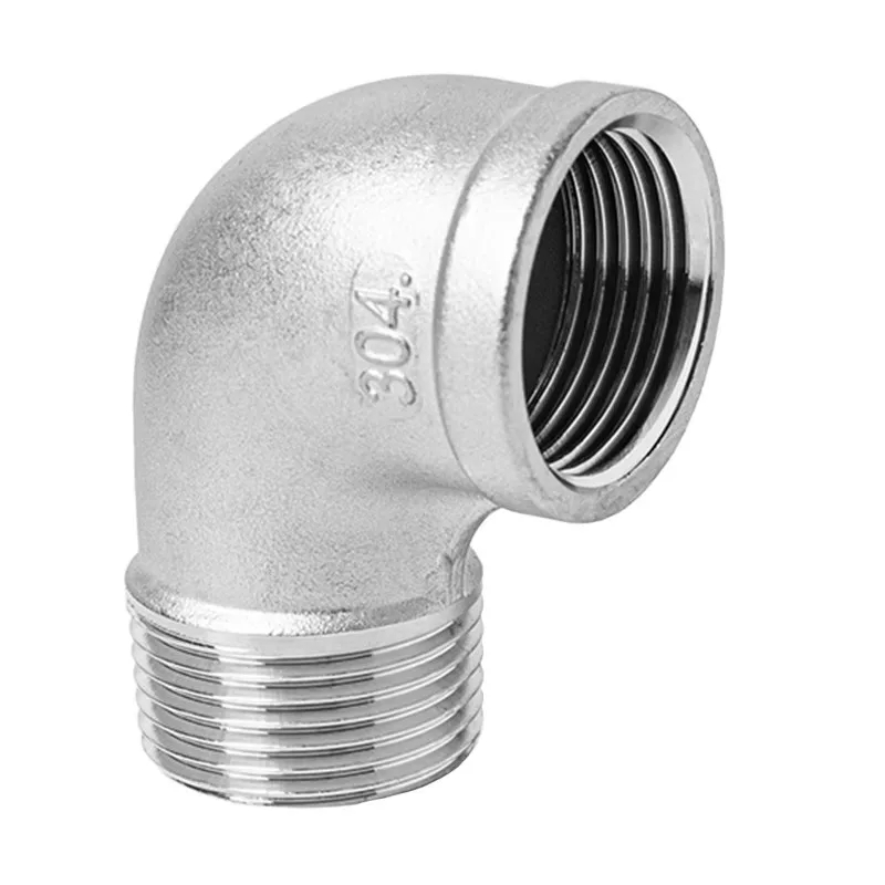 304 Stainless Steel Male Threaded Elbow Female Connector 45 Degree Elbow Connector 90 Cegree Pipe Connector 1/4“ 3/8” 1/2” 1“