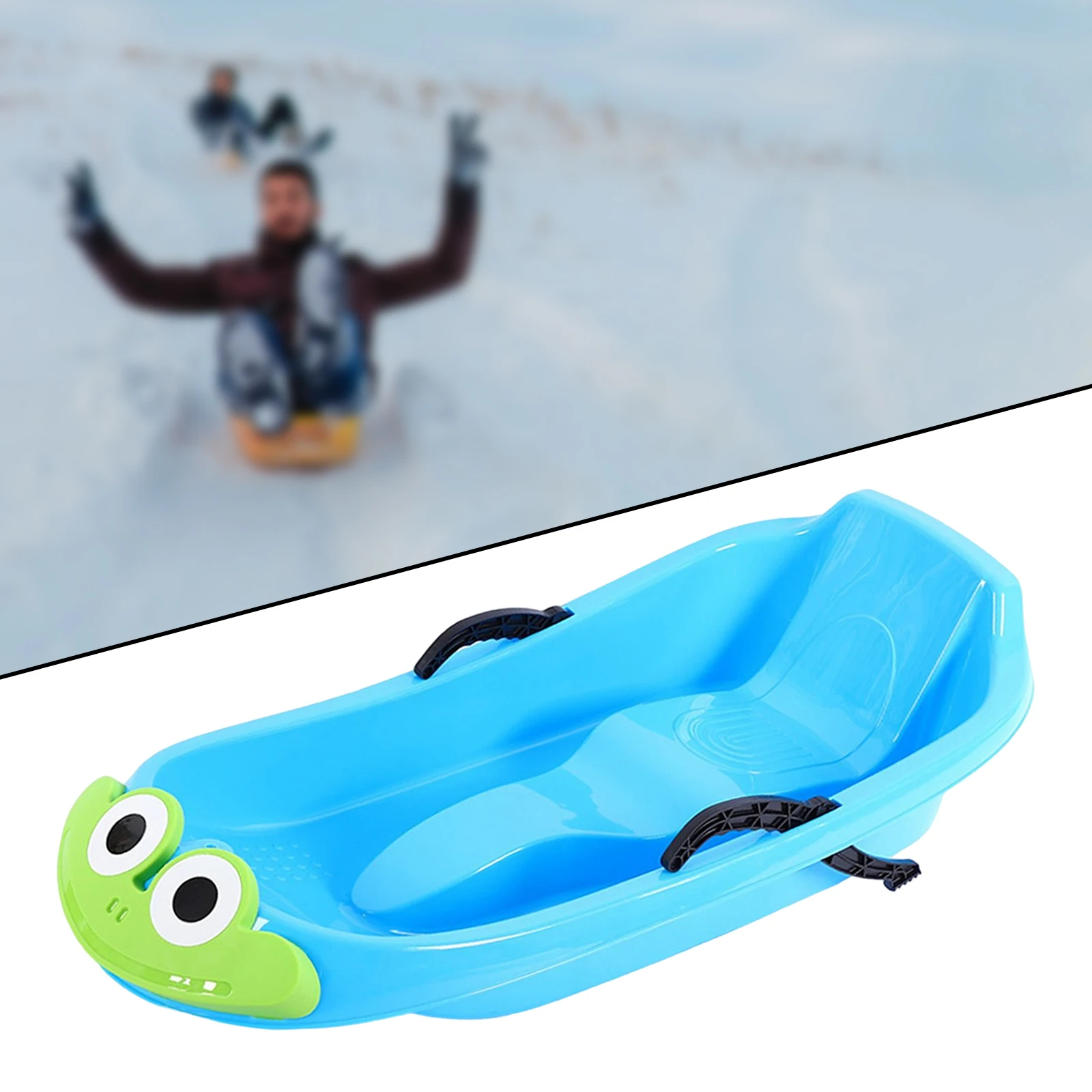 Heavy Duty Snow Sled Grass Sliding Wear Resistant Snowboard Ski Board Toboggan Outdoor Sports Toboggan Sleigh for Skiing Skating