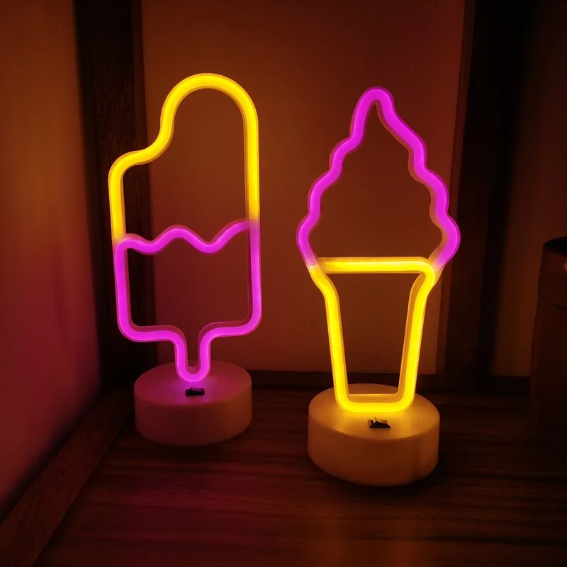 Gelato LED Neon Light Festival decorazione luminosa lampada al Neon camera da letto soggiorno KTV Bar Party Home Hanging Decor Gift