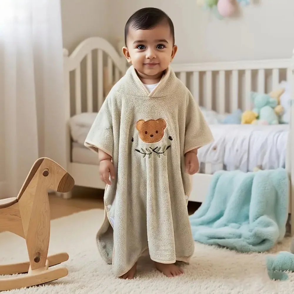 Asciugamano da bagno per bambini |   Asciugamano da bagno per bambini ricamato personalizzato |   Per 3-6 anni |   Morbido e caldo con cappuccio assorbente