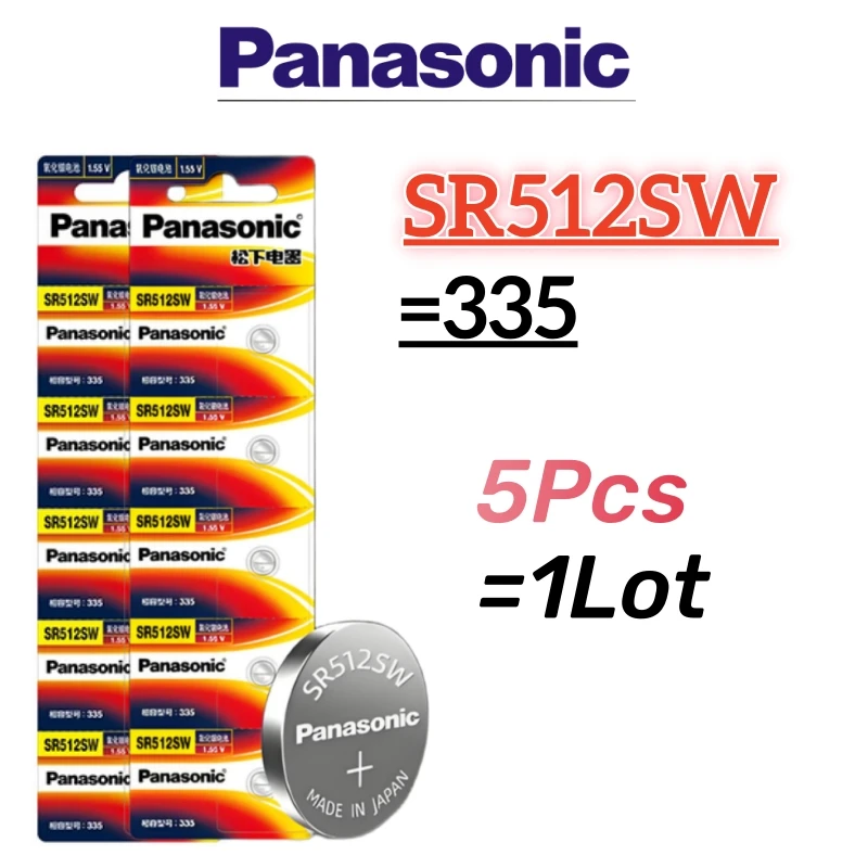 بطارية باناسونيك الأصلية SR416SW SR512SW SR516SW SR527SW SR716SW SR521SW 337 335 317 319 379 AG0 LR521 179 LR63 بطارية