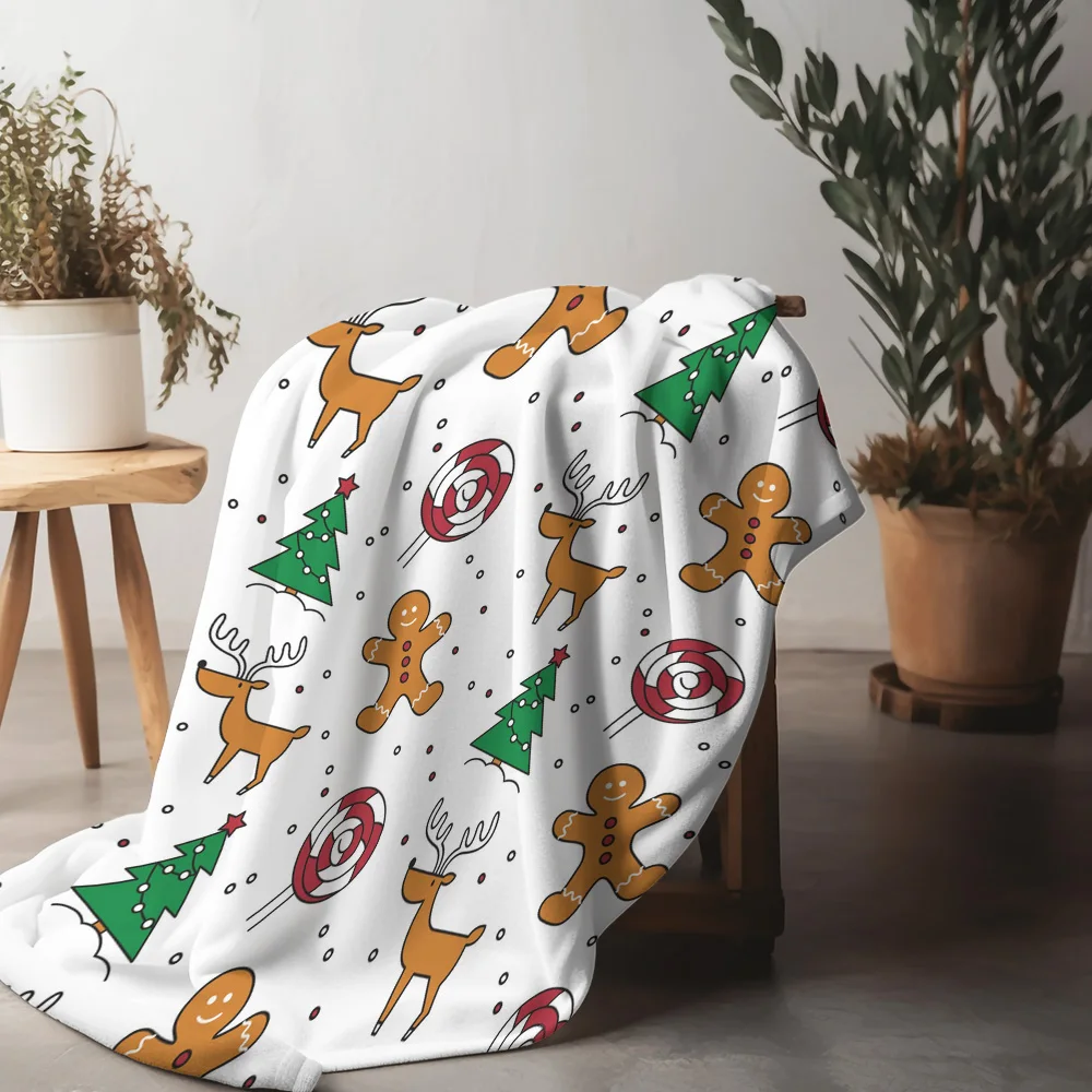 

Уютное одеяло Tu, мягкое фланелевое теплое нечеткае одеяло, декоративное покрывало для гостиной, домашний декор, подарок, праздник, сезон, Рождество