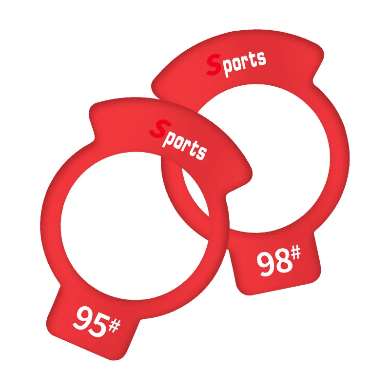Large Font Sports Red S Car Fuel Tank Cap Sticker No. 95 Fuel Indicator Sign No. 92 Fuel Indicator Sign No. 98 Fuel Logo Sticker Diesel Refueling Indicator Ring