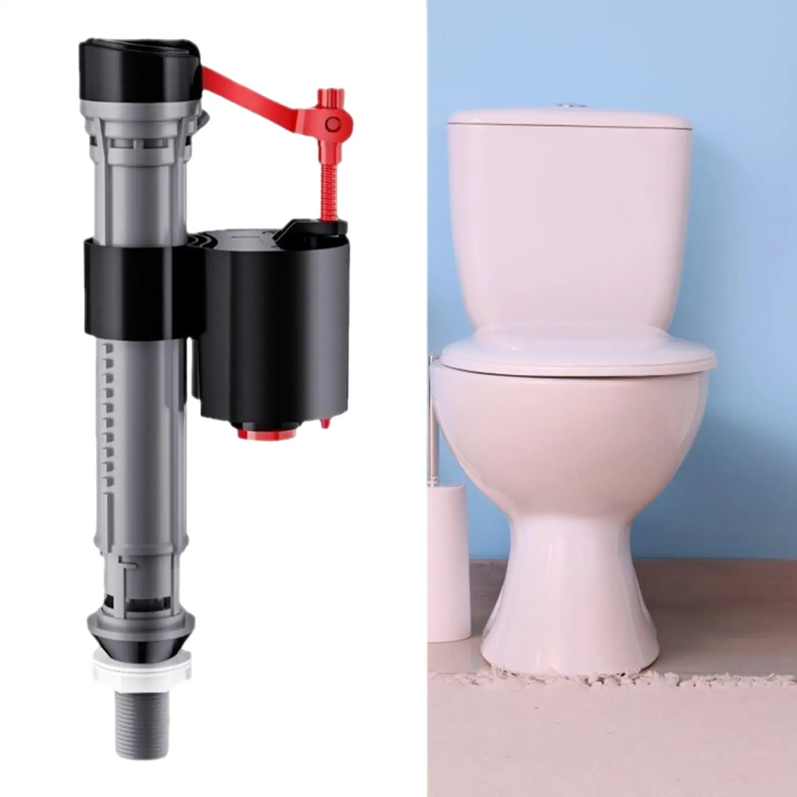 Toilet Valve Anti Siphon Backflow Toilet System Height Adjustable for Hotel Home