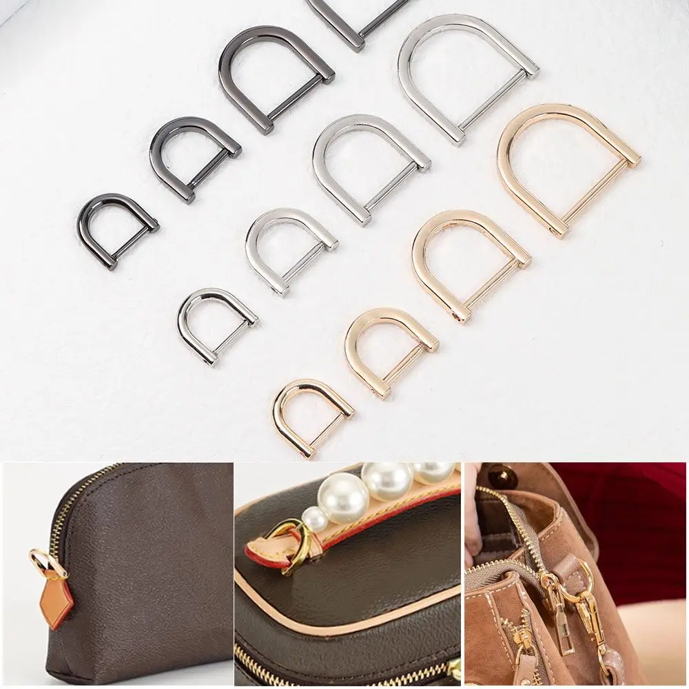 Bag Strap Accessories Metal Bag Strap Connector Leather Craft Detachable D Ring Buckle Clasp Bag Loop Screw Rings Buckle