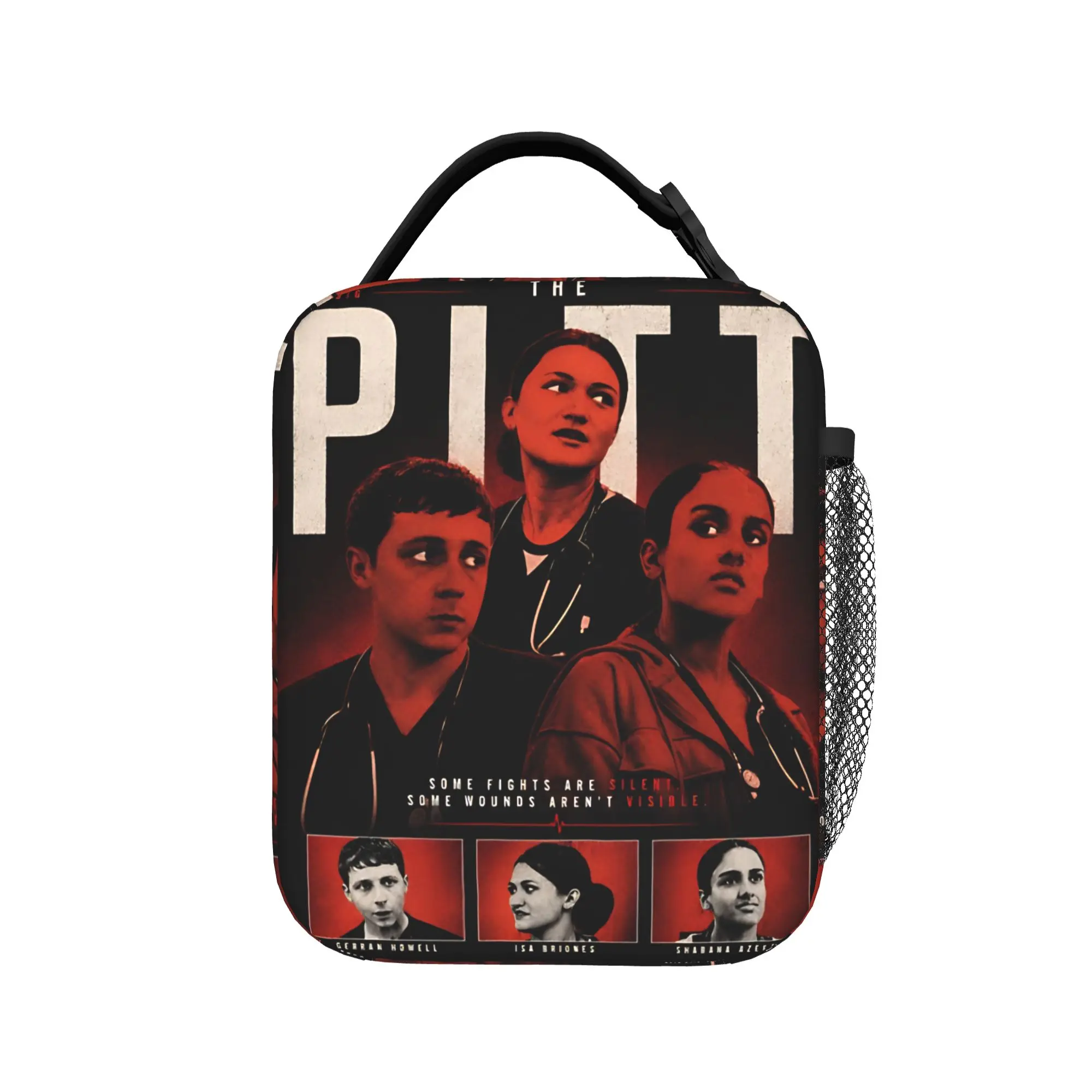 

The Pitt Tv Show Lunch Bag Cute Lunch Box Travel Portable Zipper Thermal Lunch Bags For Women Waterproof Graphic Cooler Bag