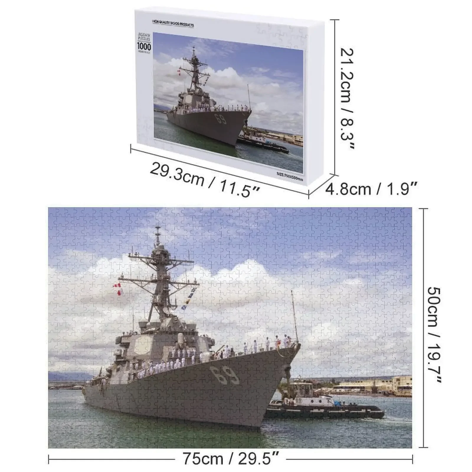 USS MILIUS (DDG-69) magasin de navire Puzzle nom personnalisé bois animaux Puzzle
