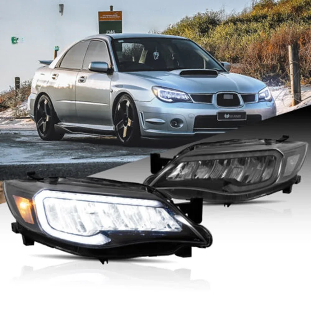 Pair of Car Headlight Assembly For Subaru Impreza WRX 2008-2014 Car Front Light Plug&Play Auto LED Head Lamp Systemcustomcustom