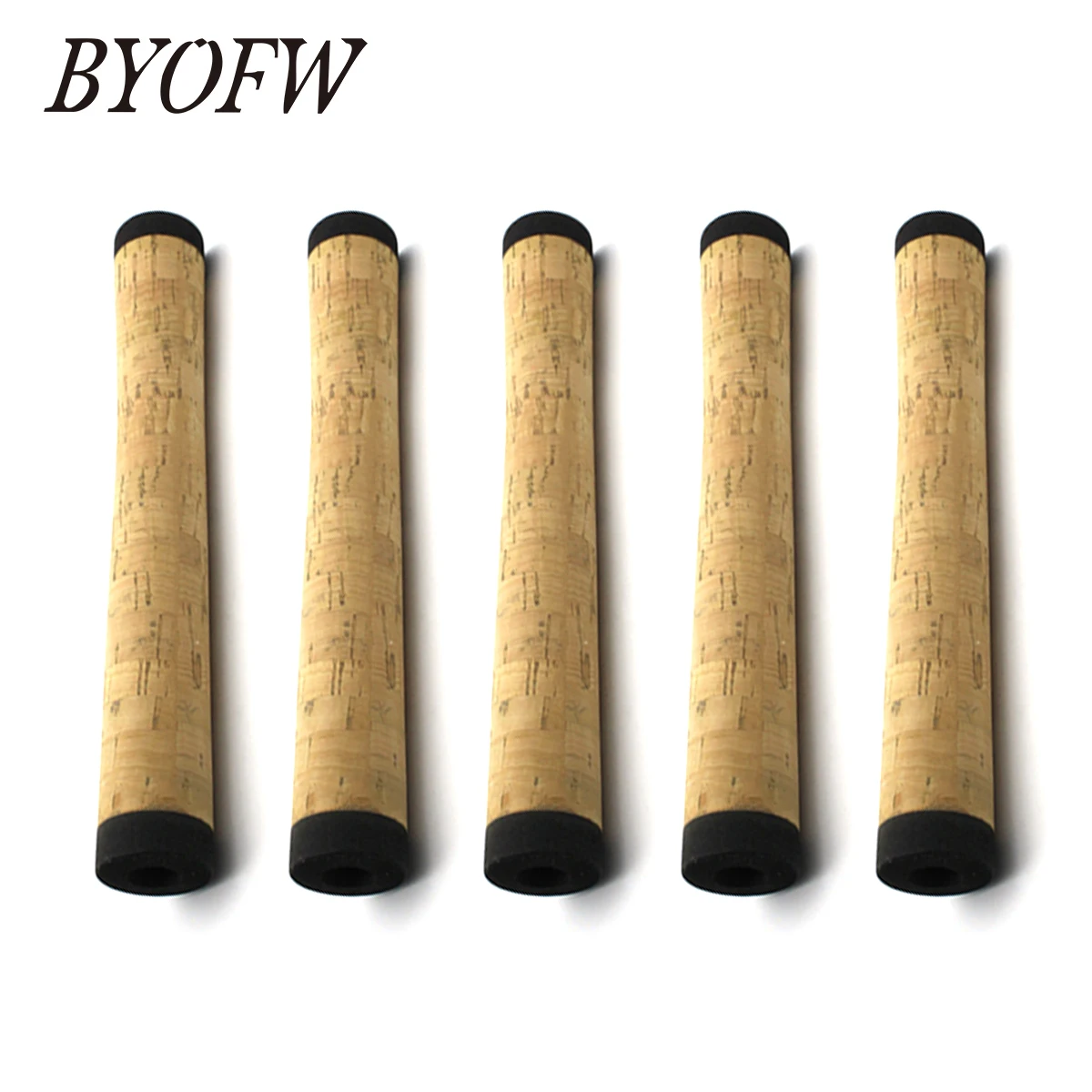 BYOFW 5 PCs 195mm Composite Cork Spinning Fishing Rod Handle Grip Strength DIY For Pole Building Repair Ultra Light Replacement