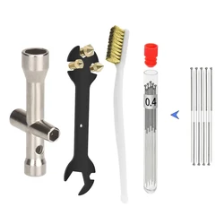 13Pcs 13 In 1 Wrench + Mini Cross Socket + Nozzle Brush + Cleaning Needles for Ender 3 E3D / MK8 3D Printer Parts Tools