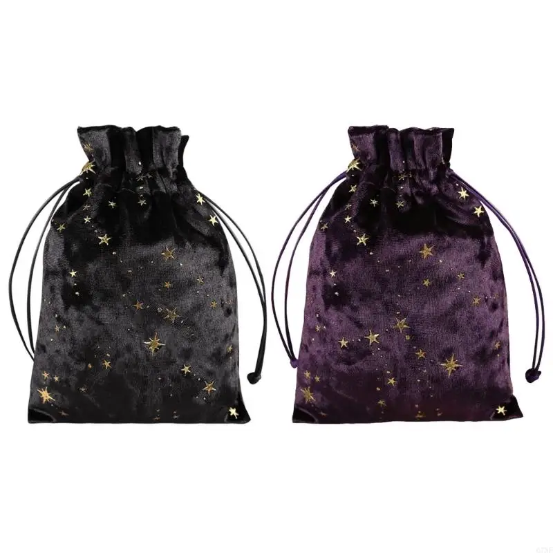 

G7NF Drawstring Bag Flannelette Jewelry Dices Pouches Board Game Cards Bag Wedding Gifts Packaging Pouches Tarot Storage Bag