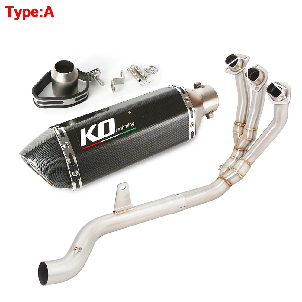 Sistema de escape completo para motocicleta, tubo de cabecera con DB Killer para Triumph Trident 660 2021-2025 Triumph Tiger 660 Sport 2022-2025
