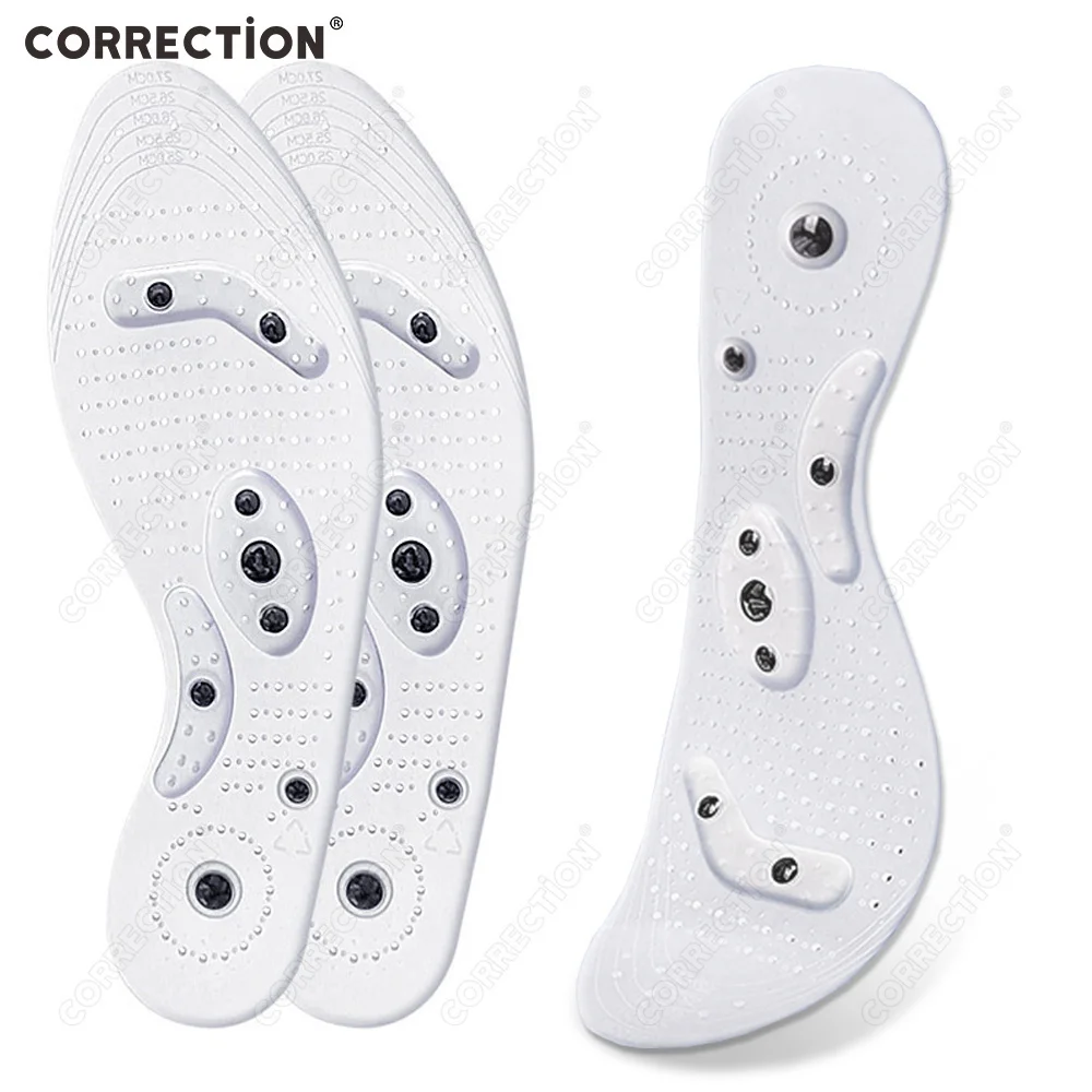 

Silicone Orthopedic Massage Insoles Acupressure Magnet Slimming Weight Loss Breathable Running Sport Feet Care Men Women