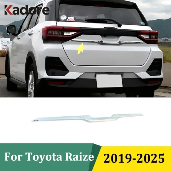 

For Toyota Raize 2019 2020-2025 ABS Chrome Rear Trunk Lid Cover Trim Tailgate Boot Protection Strip Exterior Car Accessories