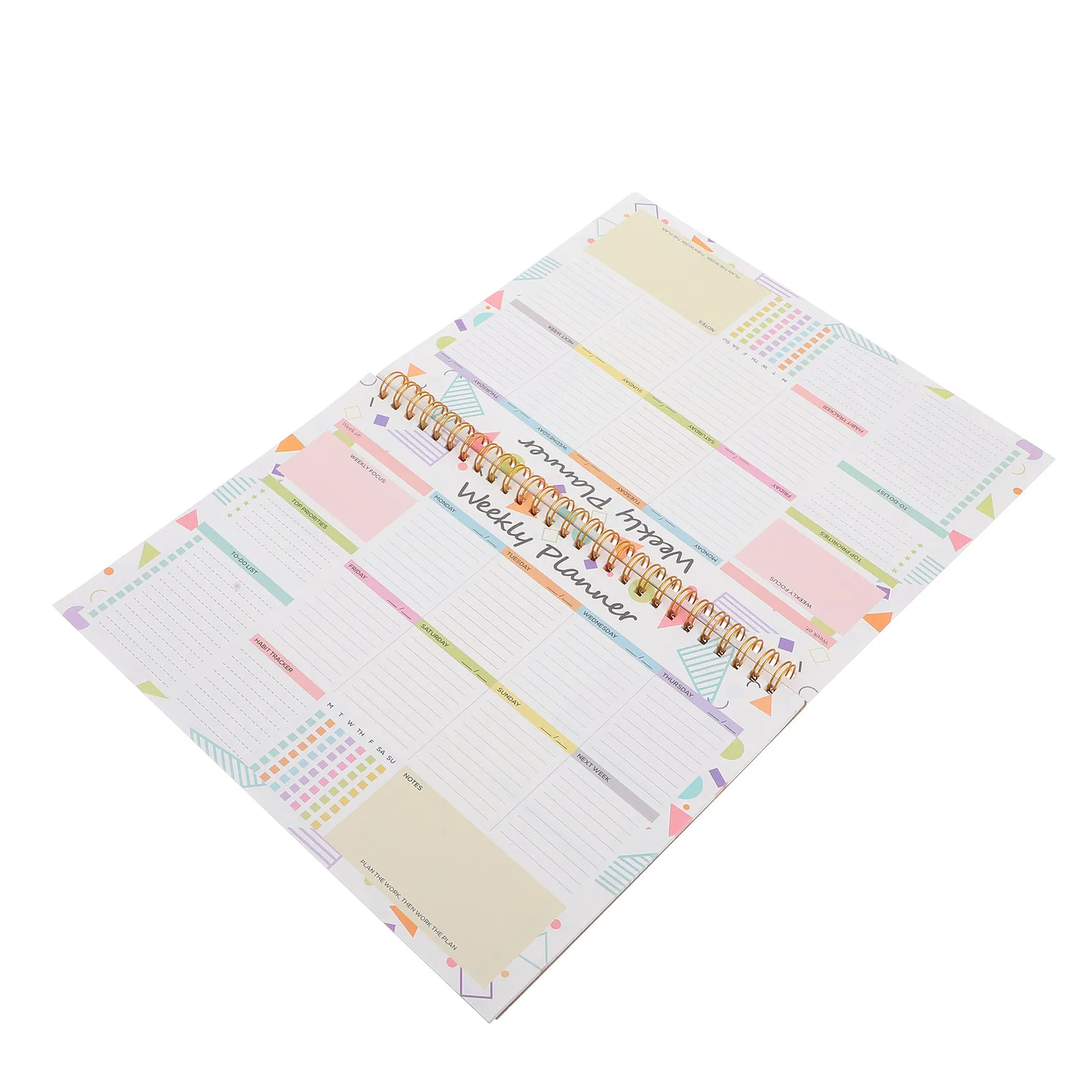 B5 Weekly Planner Spiral Notebook Robust Paper Cover Double Wire Binding Weekly Planning Pad Projects Planner Notebook Work